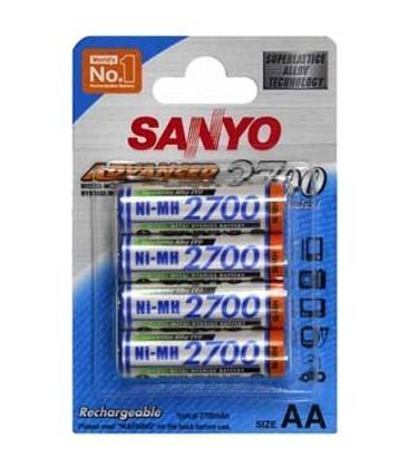 SANYO BLISTER 4 PILAS RECARGABLES R6/2700mA