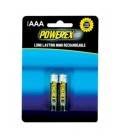 POWEREX PACK 2 BATERIAS RECARGABLES AAA NiMH 1,2v 1000mAh