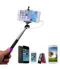 SELFIE MONOPOD CON CABLE NEGRO/ROSA/VERDE/AZUL