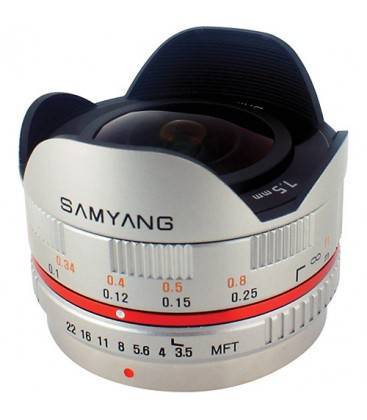 SAMYANG 7.5MM F3.5 UMC OJO DE PEZ MICRO 4/3 PLATA