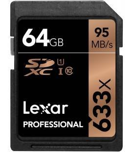 LEXAR TARJETA PROFESSIONAL 633X 64GB (SDHC, UHS-I)