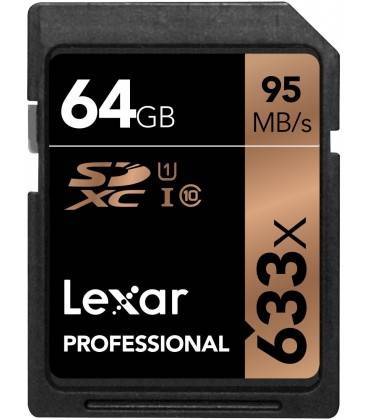 LEXAR TARJETA PROFESSIONAL 633X 64GB (SDHC, UHS-I)