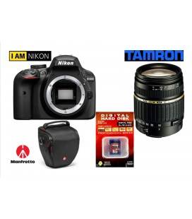 NIKON D3400 CUERPO+TAMRON 18-200 DI II VC + BOLSO TAMRON + SD 8GB CLASE 10