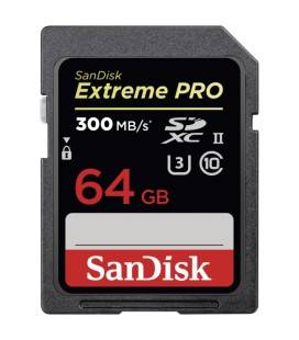 SANDISK TARJETA EXTREME PRO SDHC 64GB 300MB UHS-II SDS