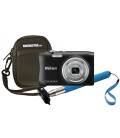 NIKON COOLPIX A100 NEGRA + ESTUCHE+ PALO DE SELFIE