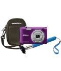 NIKON COOLPIX A100 VIOLETA + ESTUCHE+ PALO DE SELFIE