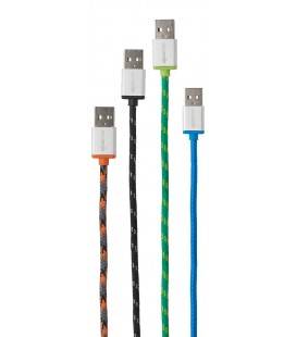 BOOMPODS CABLE RETRO TRENZADO 1M NARANJA