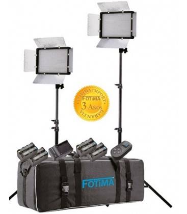 FOTIMA KIT DE ESTUDIO FTL-680 EQUIPO CON PANEL LED Y BATERIAS