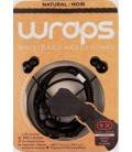 WRAPS AURICULARES /PULSERA NATURAL ANTI ENREDOS. NEGRO