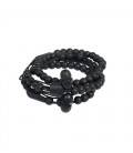 WRAPS AURICULARES /PULSERA NATURAL ANTI ENREDOS. EBONY NEGRO