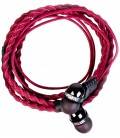 WRAPS AURICULARES /PULSERA NATURAL ANTI ENREDOS ROJO