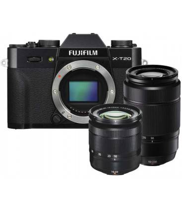  FUJIFILM XT-20 BLACK + XC16-50mmF3.5-5.6 OIS + XC50-230mm F4.5-6.7 + GRATIS CURSO DE FOTOGRAFIA DE VIAJES ONLINE