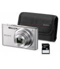 SONY CAMARA DSC-W830 20.1MP KIT + SD 8GB + FUNDA ORIGINAL( COLOR PLATA)