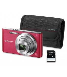 SONY DSC-W830 20.1MP KIT +SD 8B+FUNDA ORIGINAL (COLOR ROSA ) 