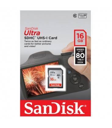 SANDISK ULTRA MICRO SDHC UHS-I 16GB CLASS 10