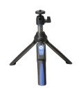 BENRO MINI TRIPODE + PALO SELFIE BLUETOOTH MK10 AZUL