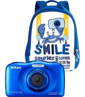 NIKON COOLPIX W100 AZUL KIT + MOCHILA