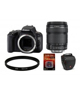 CANON EOS 200D CUERPO + CANON EF-S 18-135 IS STM + + BOLSA MANFROTTO ESSENTIAL HOLSTER S + SD 16GB HD VIDEO + FILTRO UV