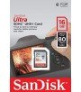 SANDISK SDHC ULTRA 16GB/80MB/s.