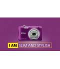 NIKON COOLPIX A100 VIOLETA + ESTUCHE+ PALO DE SELFIE