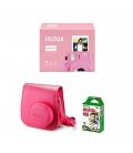 FUJIFILM INSTAX MINI 9 + 10 FOTOS + FUNDA ORIGINAL -ROSA