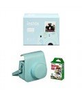 FUJIFILM INSTAX MINI 9 + 10 FOTOS + FUNDA ORIGINAL -ICE BLUE