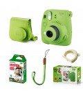 FUJIFILM INSTAX MINI 9 + 10 FOTOS + FUNDA ORIGINAL -LIMA VERDE