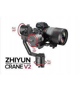 ZHIYUN CRANE V2 (HASTA 1.8KGS) ESTABILIZADOR 3 EJES GIMBAL 360 GRADOS VERSION 2.0