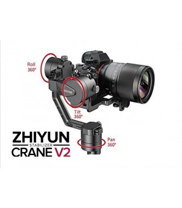 ZHIYUN CRANE V2 (HASTA 1.8KGS) ESTABILIZADOR 3 EJES GIMBAL 360 GRADOS