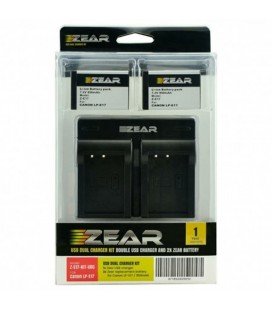 ZEAR KIT CANON 2 BATERIAS LP-E17 + CARGADOR DUAL USB