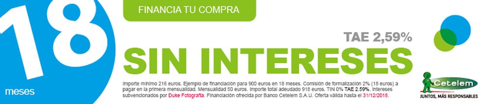 Financiación 18 meses sin intereses